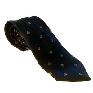 Damon Navy Blue with crown 👑 men Necktie !!